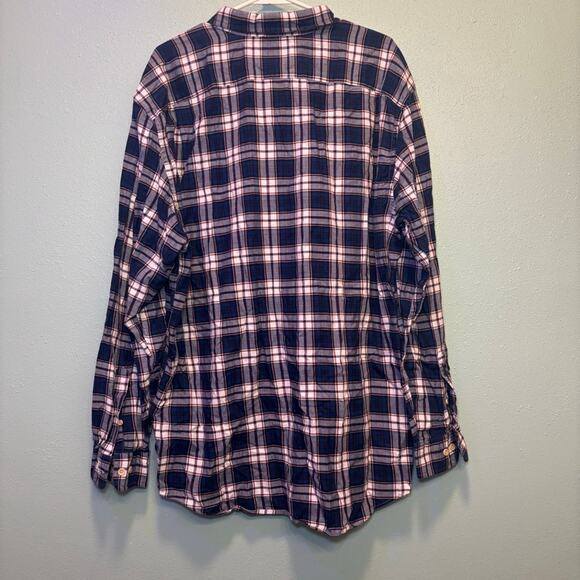 Men's Nautica XL Blue White Red Plaid Casual Button Down Shirt - Picture 8 of 8